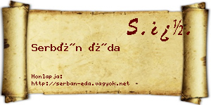 Serbán Éda névjegykártya